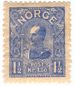 NK 90 Kronemerke for Kong Haakon 1.50 Kr Blå