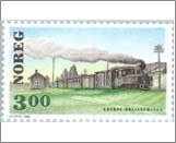 Used NK 1262   Steam train, Urskog-Holand line 3 Krone Multicolor