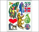 Used NK 1312   Junior Stamp Club 3.7 Krone Multicolor