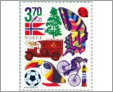 Used NK 1313   Junior Stamp Club 3.7 Krone Multicolor