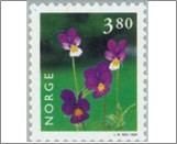 Used NK 1319   Heartsease (Viola tricolor) 3.8 Krone Multicolor