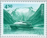 Used NK 1330   Motorship "Kommandoren" in Sognefjord (1991) 4.5 Krone Green blue,Opal green