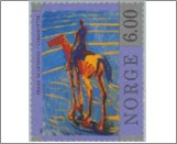 Used NK 1336   "Water Rider" by Frans Widerberg 6 Krone Multicolor