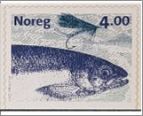 Used NK 1350   Atlantic Salmon (Salmo salar) 4 Krone Grey green,Black blue