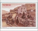 Used NK 1362   Emigration period 4 Krone Multicolor