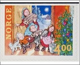 Used NK 1376   Christmas 4 Krone Multicolor