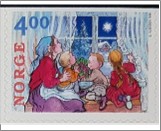 Used NK 1377   Christmas 4 Krone Multicolor