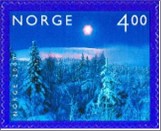 Used NK 1380   Norway 2000: Winter night 4 Krone Multicolor