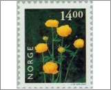 Used NK 1384   Globe Flower (Trollius europaeus) 14 Krone Multicolor