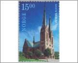 Used NK 1404   Skien Church 15 Krone Multicolor