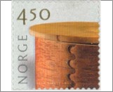 Used NK 1413   Birch Bark Basket 4.5 Krone Multicolor