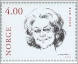 Used NK 1415   Aase Bye (1904-91) 4 Krone Multicolor