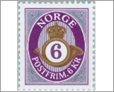 Used NK 1423   Posthorn 6 Krone Multicolor