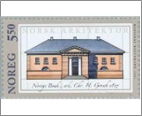 Used NK 1428   Bank of Norway, Oslo, by Christian Heinrich Grosch 5.5 Krone Multicolor