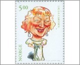 Used NK 1435   Lalla Carlsen (1889-1967) 5 Krone Multicolor