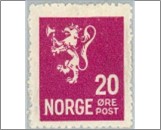 Mint NK 144 Lion II 1926-1934 20 Øre Lilac