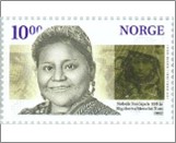 Used NK 1447   Rigoberta Menchú Tum (b. 1959) politician 10 Krone Multicolor