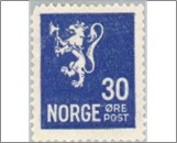 Mint NK 148 Lion II 1926-1934 30 Øre Blue