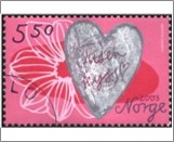 Used NK 1497   Valentine's day – Tusen kyss 5.5 Krone Multicolor