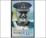 Used NK 1508   Birthday of King Olaf V 11 Krone Multicolor