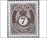 Used NK 1565   Posthorn 7 Krone Multicolor