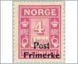 Mint NK 164 Postage due - surcharged 4 Øre Lilac