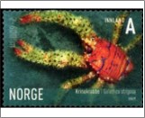 Used NK 1663   Squat Lobster (Galathea strigosa) 7 Krone Multicolor