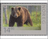 Used NK 1673   Brown Bear (Ursus arctos) 14 Krone Multicolor