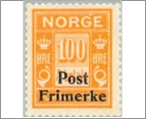 Mint NK 170 Postage due - surcharged 100 Øre Orange