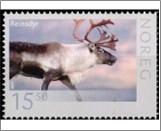 Used NK 1709   Reindeer (Rangifer tarandus) 15.5 Krone Multicolor