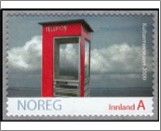 Used NK 1727   Telephone kiosk (designed by Georg Fasting, 1932) 8 Krone Multicolor