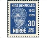 Mint NK 175 Death Centenary of N. H. Abel 30 Øre Ultramarine