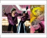 Used NK 1755   European Song Contest- Bobbysocks 8.5 Krone Multicolor