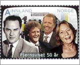 Used NK 1764   50 Years of Norwegian Television 8.5 Krone Multicolor
