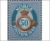 Used NK 1802   Posthorn 50 Krone Multicolor