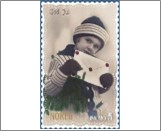 Used NK 1803   Boy Holding Christmas Letter 9 Krone Multicolor