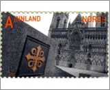 Used NK 1815   Europa - Visit Norway - Nidaros Cathedral 9.5 Krone Multicolor