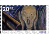 Used NK 1840   The Scream 20 Krone Multicolor