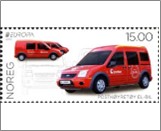 Used NK 1850   Europa - Postal vehicles 15 Krone Multicolor