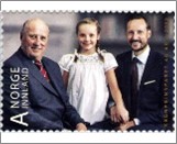 Used NK 1855   King Harald and the present Successors to the Throne 9.5 Krone Multicolor