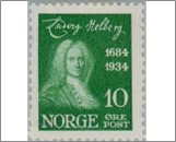 Used NK 189   Ludvig Holberg 10 Øre Green