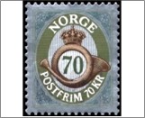 Used NK 1891   Posthorn 70 Krone Multicolor