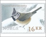 Used NK 1897   European Crested Tit (Lophophanes cristatus) 16 Krone Multicolor