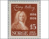 Used NK 190   Ludvig Holberg 15 Øre Brown