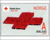 Used NK 1902   150th Anniv of Red Cross 10.5 Krone Multicolor