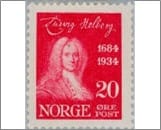 Used NK 191   Ludvig Holberg 20 Øre Carmine