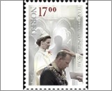 Used NK 1927   King Harald V Silver Jubilee 17 Krone Multicolor