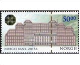 Used NK 1943   Norges Bank building in Oslo 50 Krone Multicolor