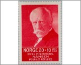 Used NK 195   Fridjof Nansen (1861-1930) 20 Øre Red