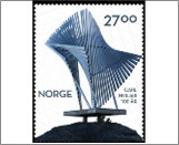 Used NK 2036   Carl Nesjar, Sculptor, Birth Centenary 27 Krone Multicolor